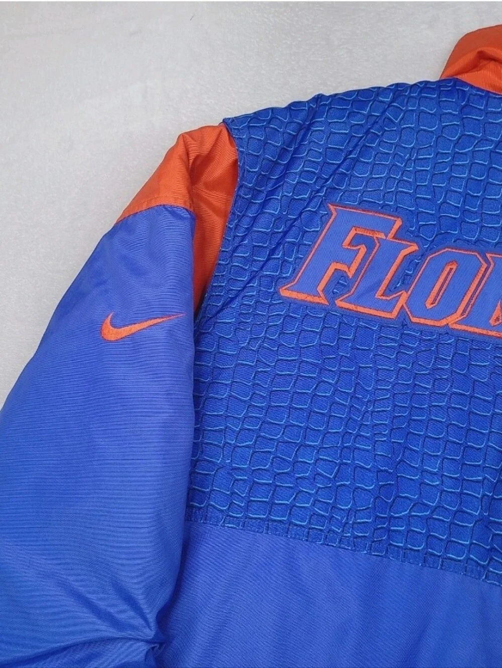 Vintage Nike Florida Gators Gator Skin Scales Print Puffer Jacket Mens XL RARE